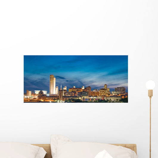 Albany Night Skyline Wall Decal