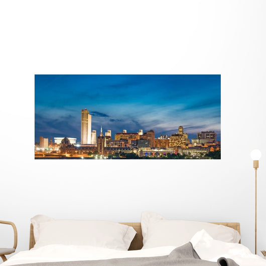 Albany Night Skyline Wall Decal