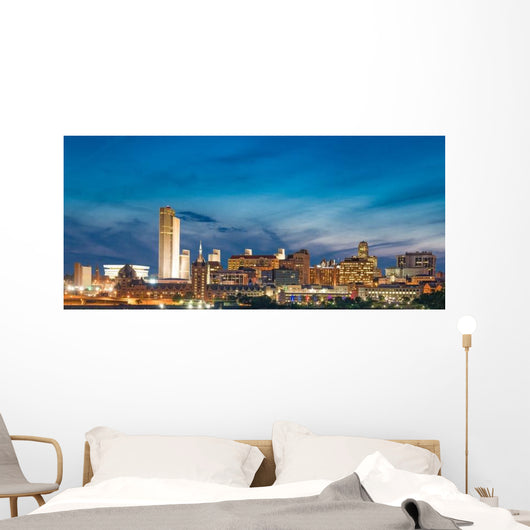 Albany Night Skyline Wall Decal