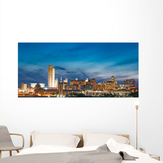 Albany Night Skyline Wall Decal