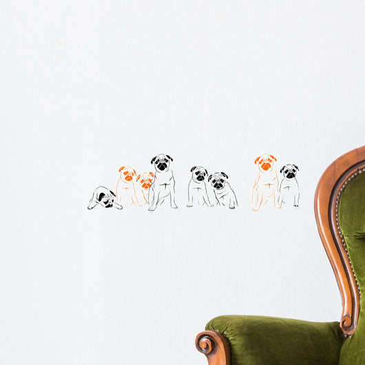 Baby Pugs - Pugs Wall Decal