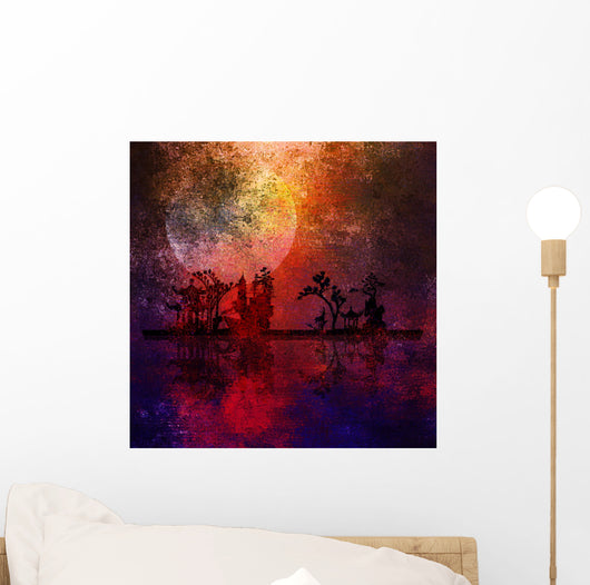 Asia Landscape Textured Painting Wall Mural