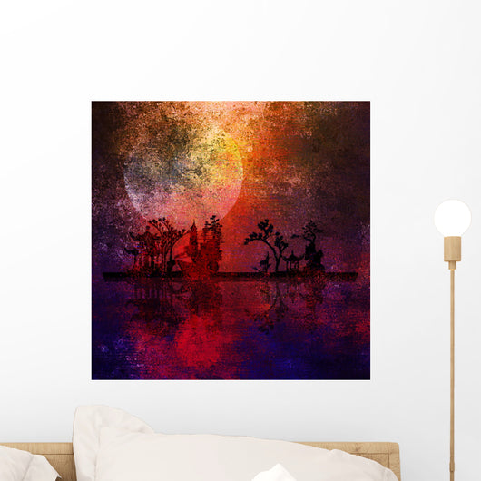 Asia Landscape Textured Painting Wall Mural