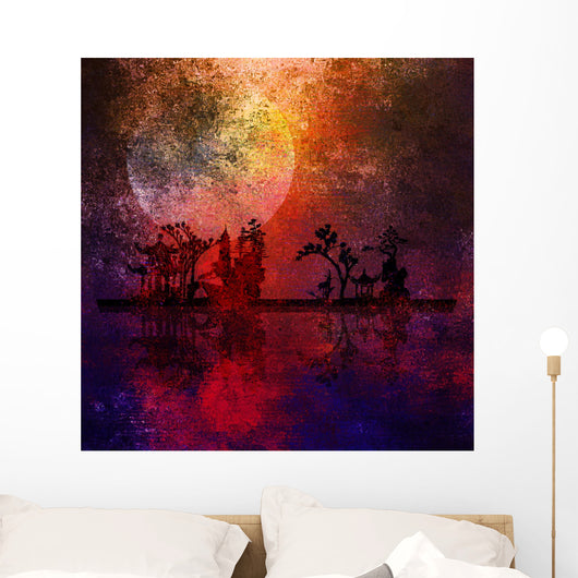 Asia Landscape Textured Painting Wall Mural