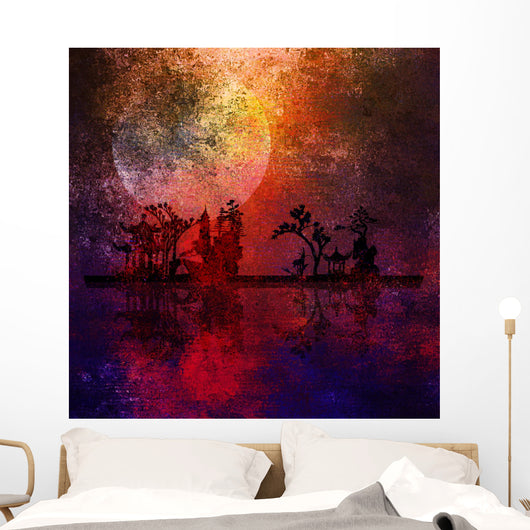 Asia Landscape Textured Painting Wall Mural