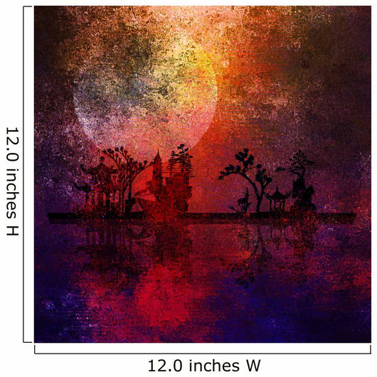 Asia Landscape Textured Painting Wall Mural