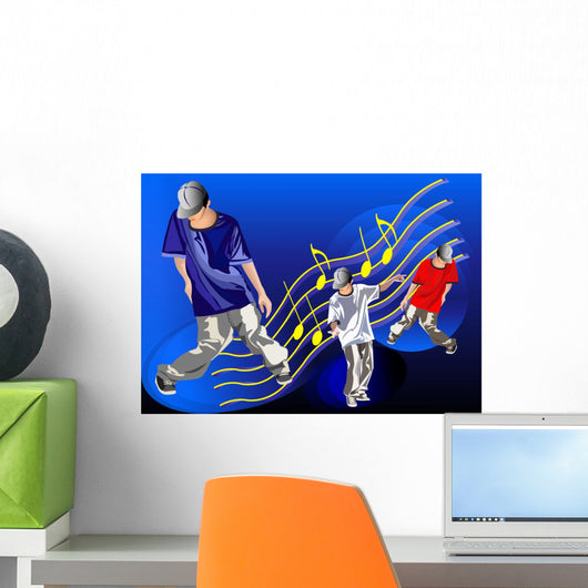 hip hop vector Wall Mural