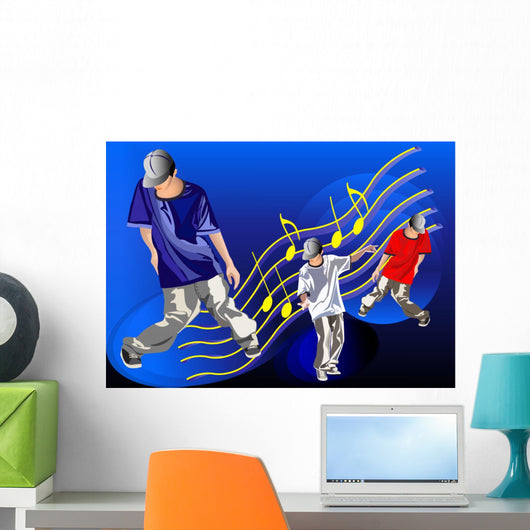 hip hop vector Wall Mural