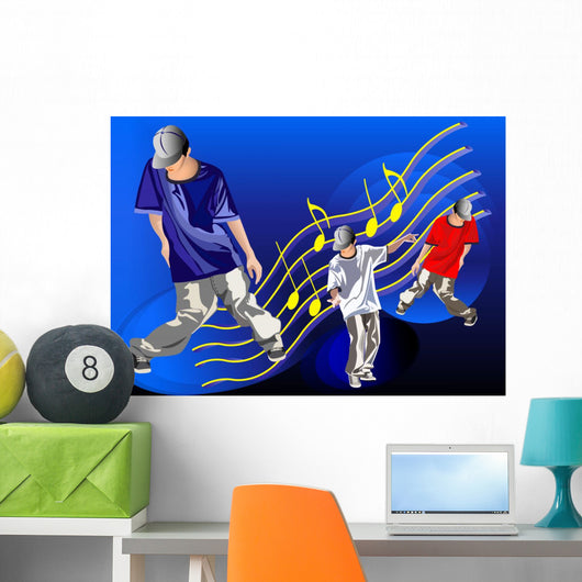 hip hop vector Wall Mural