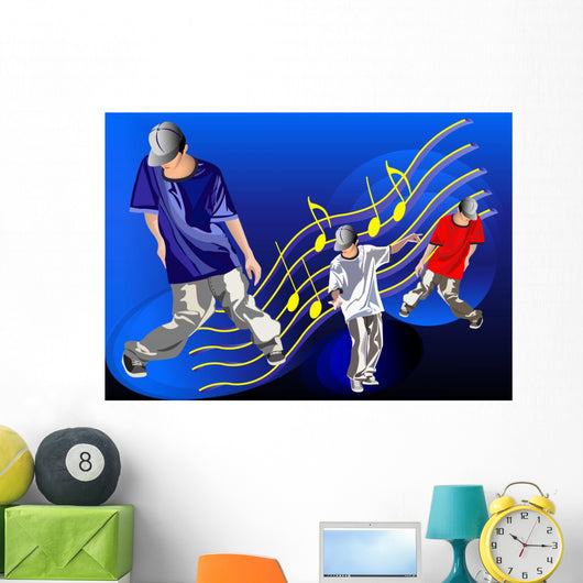 hip hop vector Wall Mural