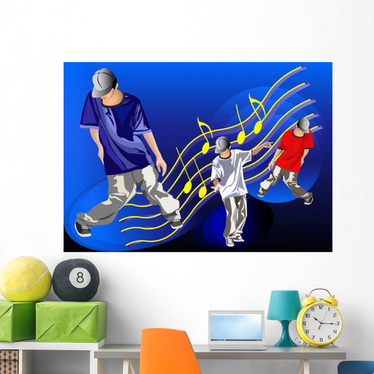 hip hop vector Wall Mural