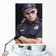 Tough Uniformed Street Cop Wall Decal