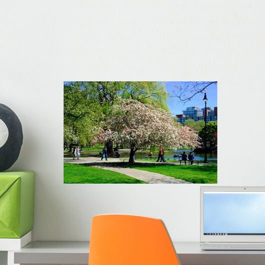 Boston Public Garden Spring Wall Decal Design 2