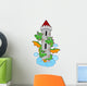 Three Headed Dragon With Tower Wall Decal