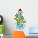 Three Headed Dragon With Tower Wall Decal