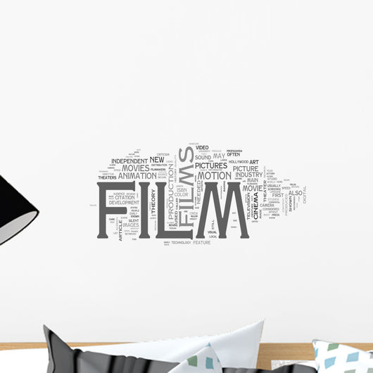 Film tags cloud Wall Decal