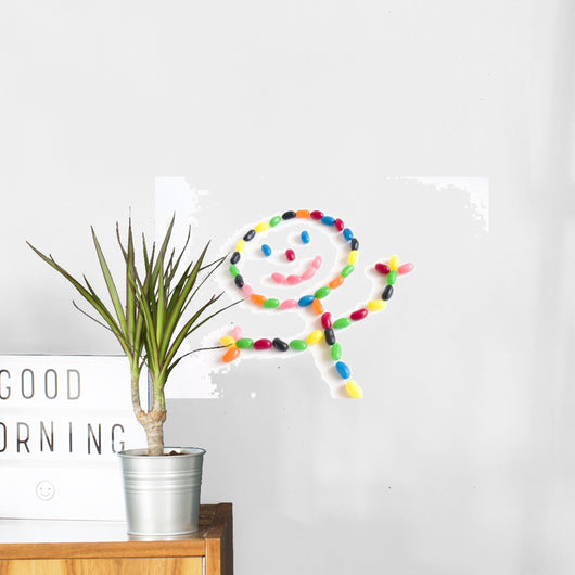 Smiley Jelly Bean Wall Decal
