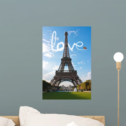 Love in Paris Eiffel Tower France Concept - Me and You Wall Mural