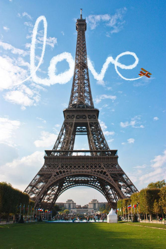Love in Paris Eiffel Tower France Concept - Me and You Wall Mural