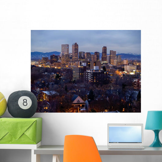 Downtown Denver Colorado Skyline Wall Decal