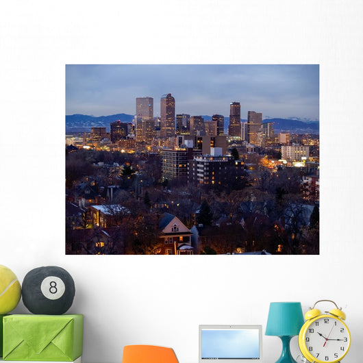 Downtown Denver Colorado Skyline Wall Decal