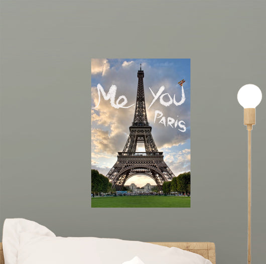 Love in Paris Eiffel Tower France Concept - Me and You Wall Mural