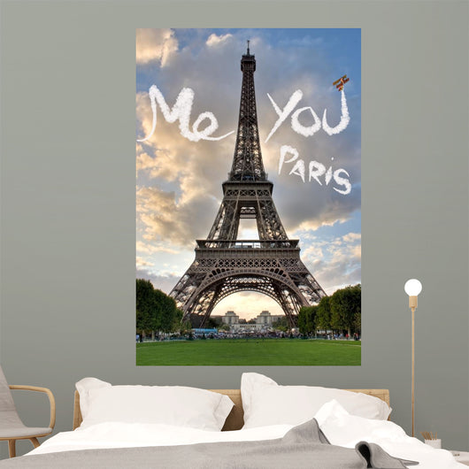 Love in Paris Eiffel Tower France Concept - Me and You Wall Mural