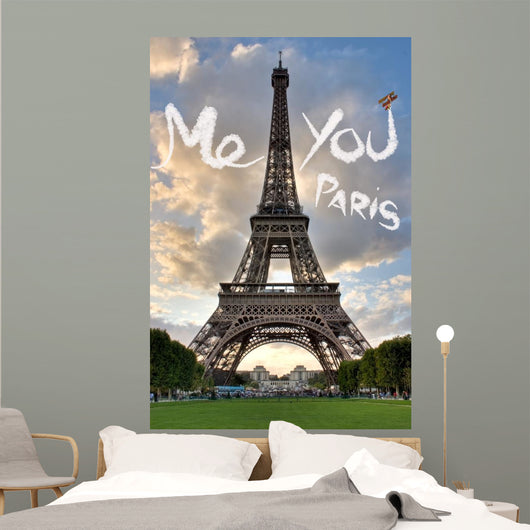 Love in Paris Eiffel Tower France Concept - Me and You Wall Mural
