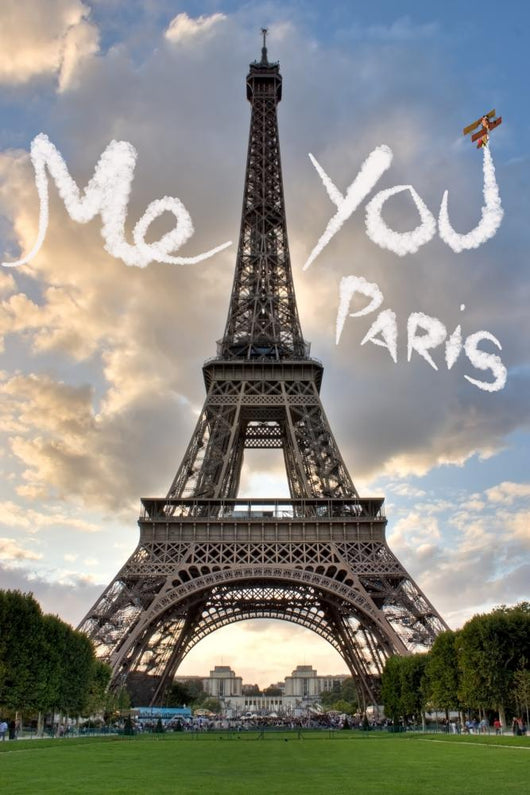 Love in Paris Eiffel Tower France Concept - Me and You Wall Mural