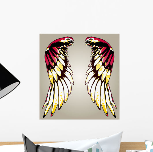shiny colourful tribal wing Wall Mural