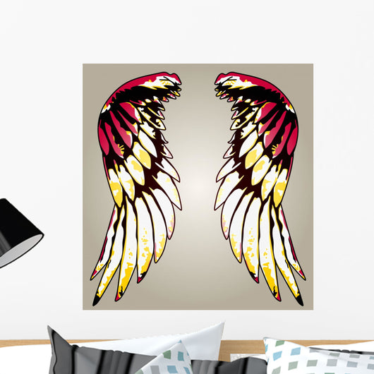 shiny colourful tribal wing Wall Mural