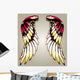 shiny colourful tribal wing Wall Mural