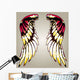 shiny colourful tribal wing Wall Mural