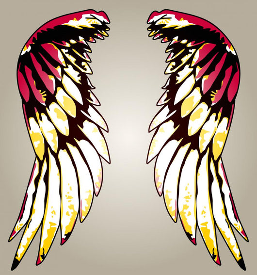 shiny colourful tribal wing Wall Mural