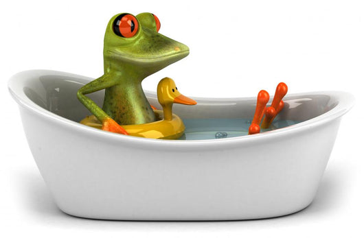 Frog in Her Bath Wall Decal