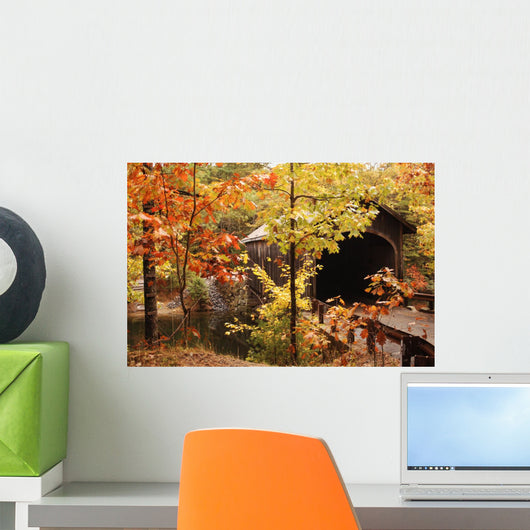 covered bridge Wall Mural