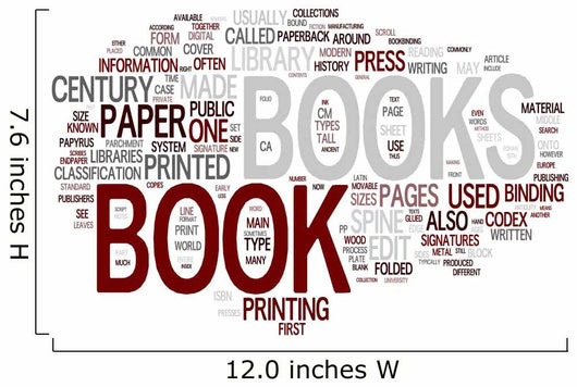 Book word cloud Wall Decal