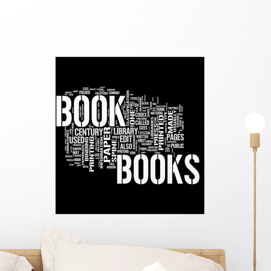 Book Word Cloud Wall Mural
