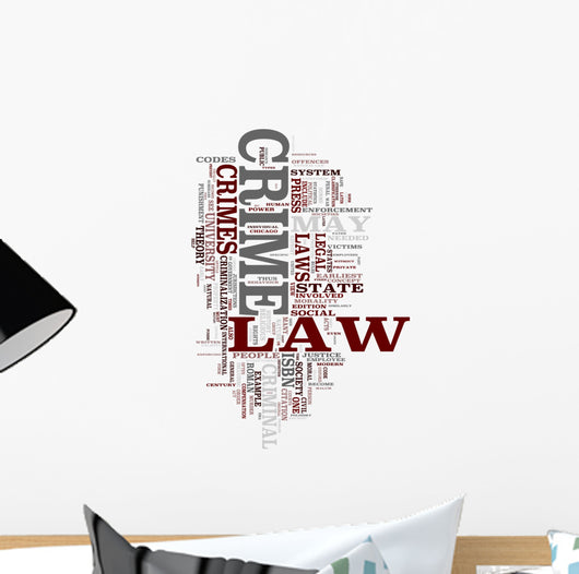 Law and Order Word Cloud Wall Decal