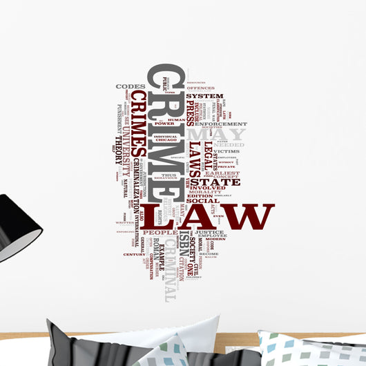 Law and Order Word Cloud Wall Decal