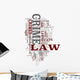 Law and Order Word Cloud Wall Decal