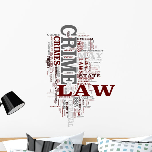 Law and Order Word Cloud Wall Decal