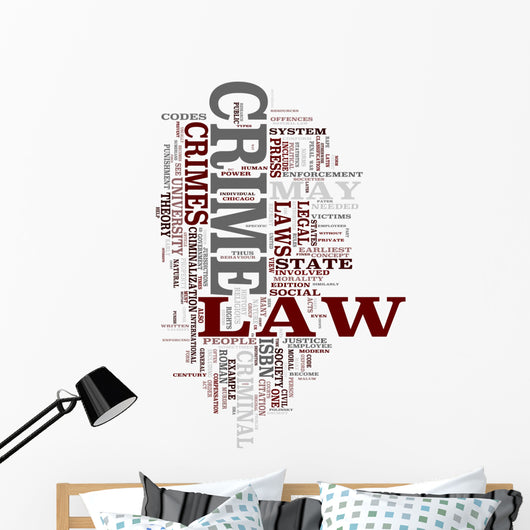 Law and Order Word Cloud Wall Decal