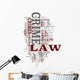 Law and Order Word Cloud Wall Decal