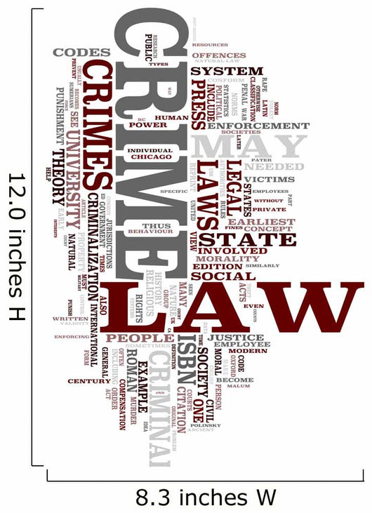 Law and Order Word Cloud Wall Decal