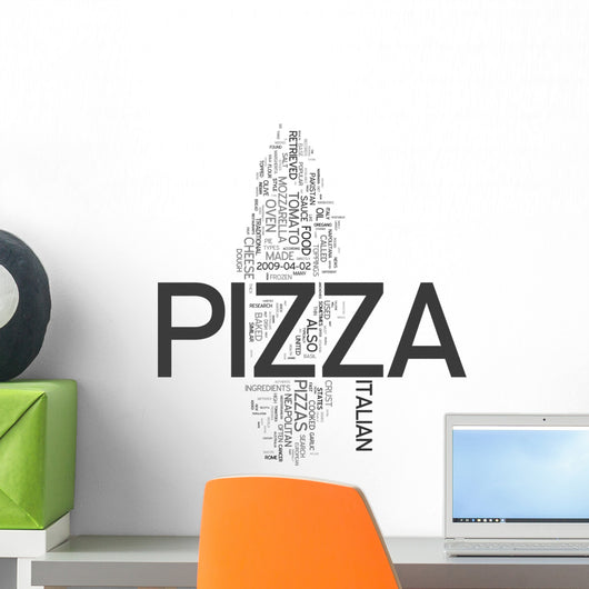 Pizza word cloud Wall Decal