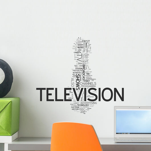 TV word cloud Wall Decal