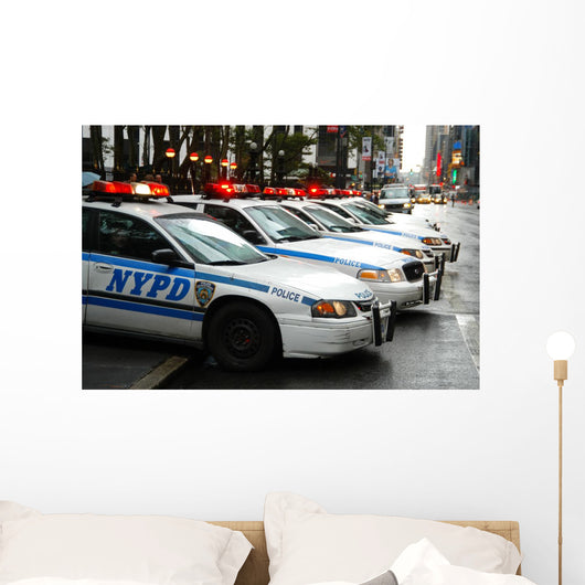 Nypd Police Cars Wall Mural