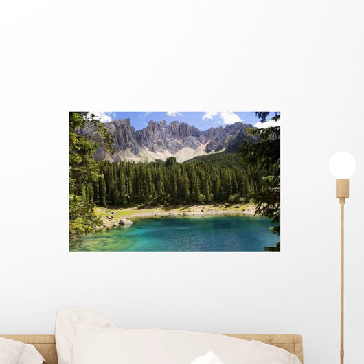 Carezza Lake and Latemar Wall Decal