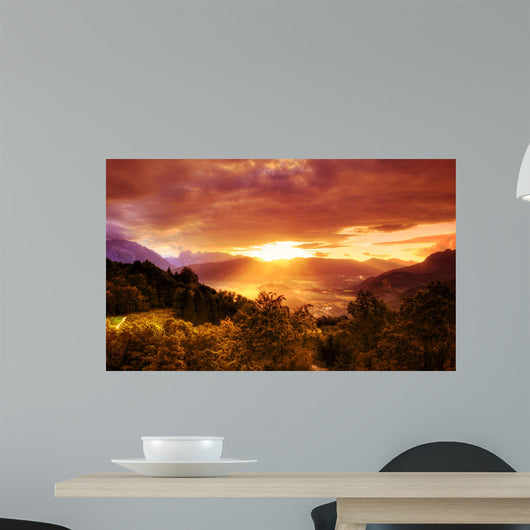 Barvaria Germany Sunrise Wall Mural